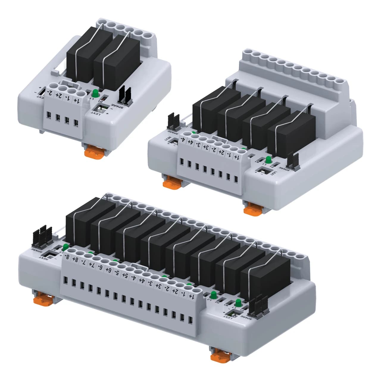 Control relays, industrial switches and interface modules
